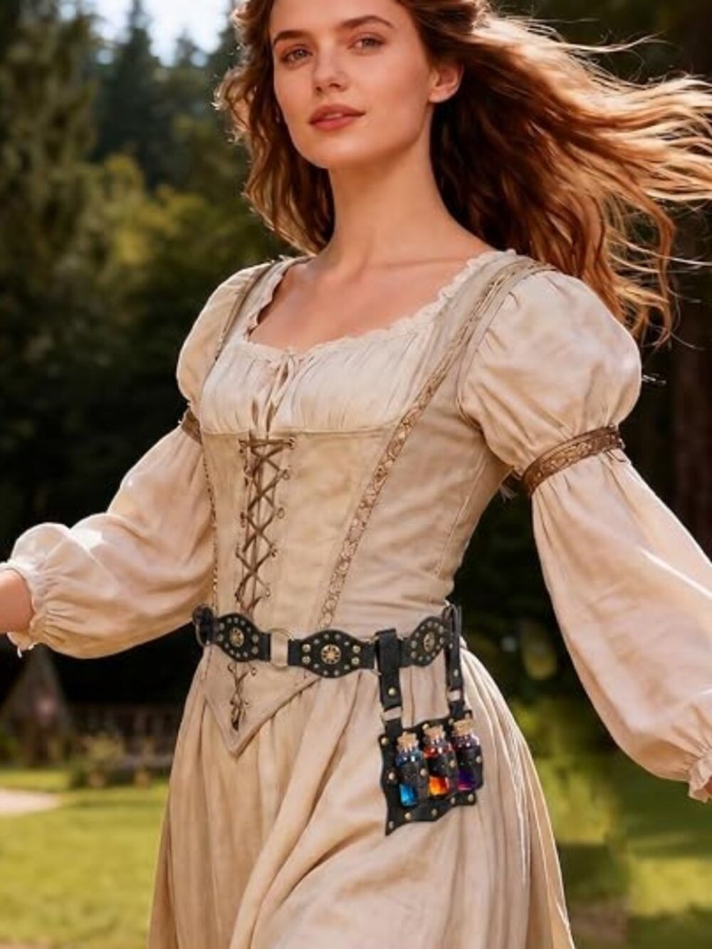 Medieval Belt Set with Potion Bottles